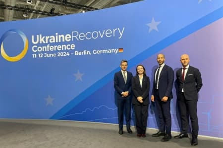 Taking part in the Ukraine Recovery Conference