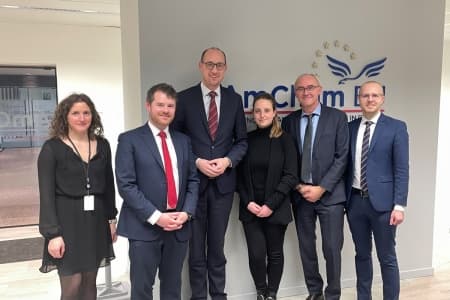 Discussing financial services with Vincent Van Peteghem